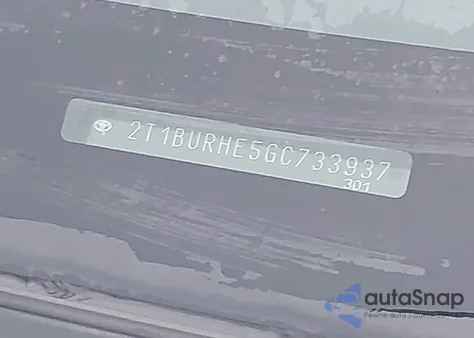 2016 Toyota Corolla S Plus from USA, damaged, VIN 2T1BURHE5GC733937